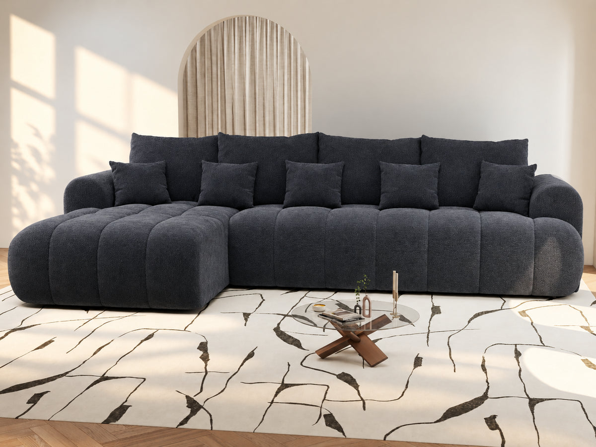 Colțar extensibil dumonde Milano XL Vibe 97 Gri Antracit 327x175 cm – vedere 6