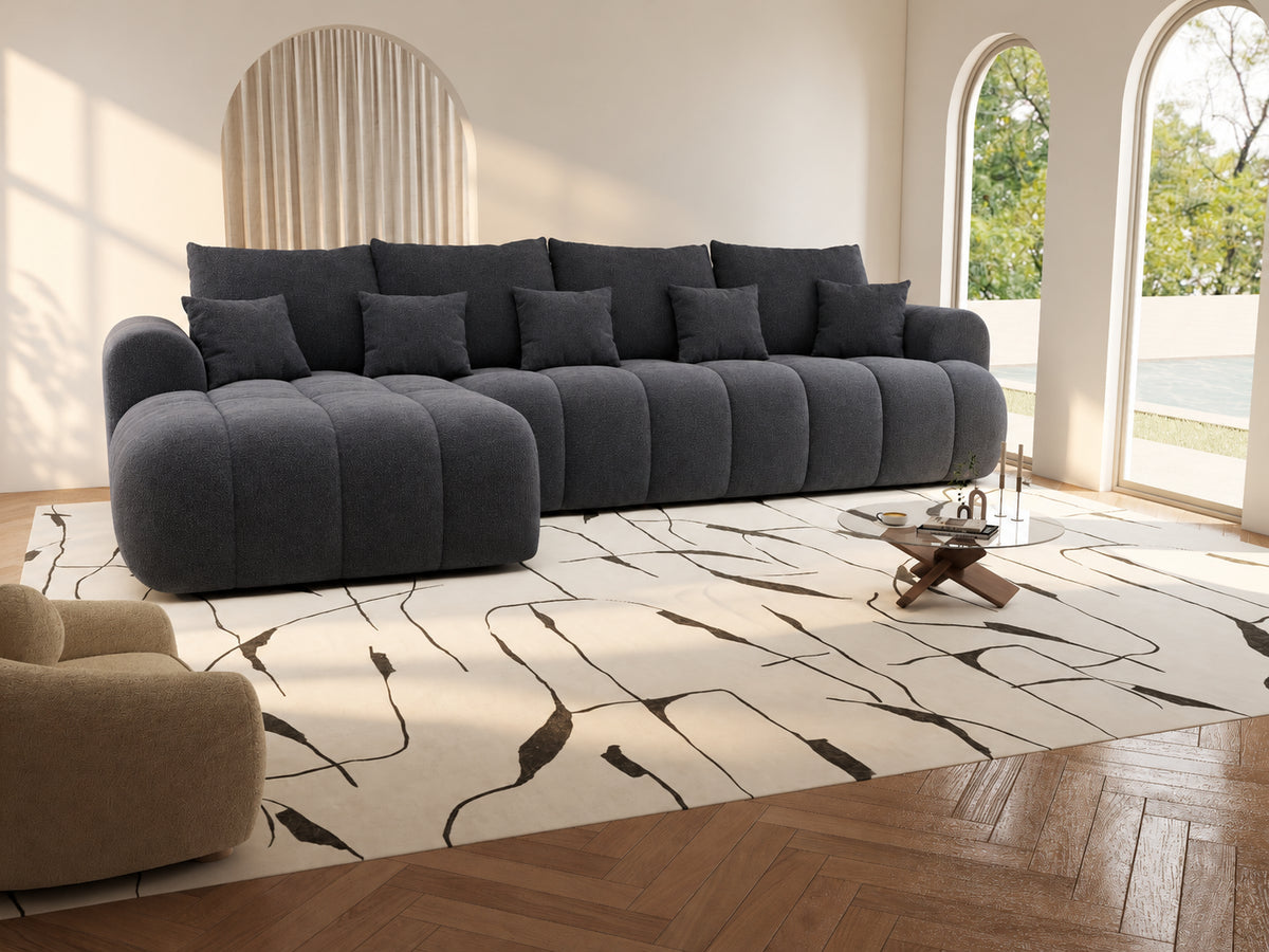 Colțar extensibil dumonde Milano XL Vibe 97 Gri Antracit 327x175 cm – vedere 9