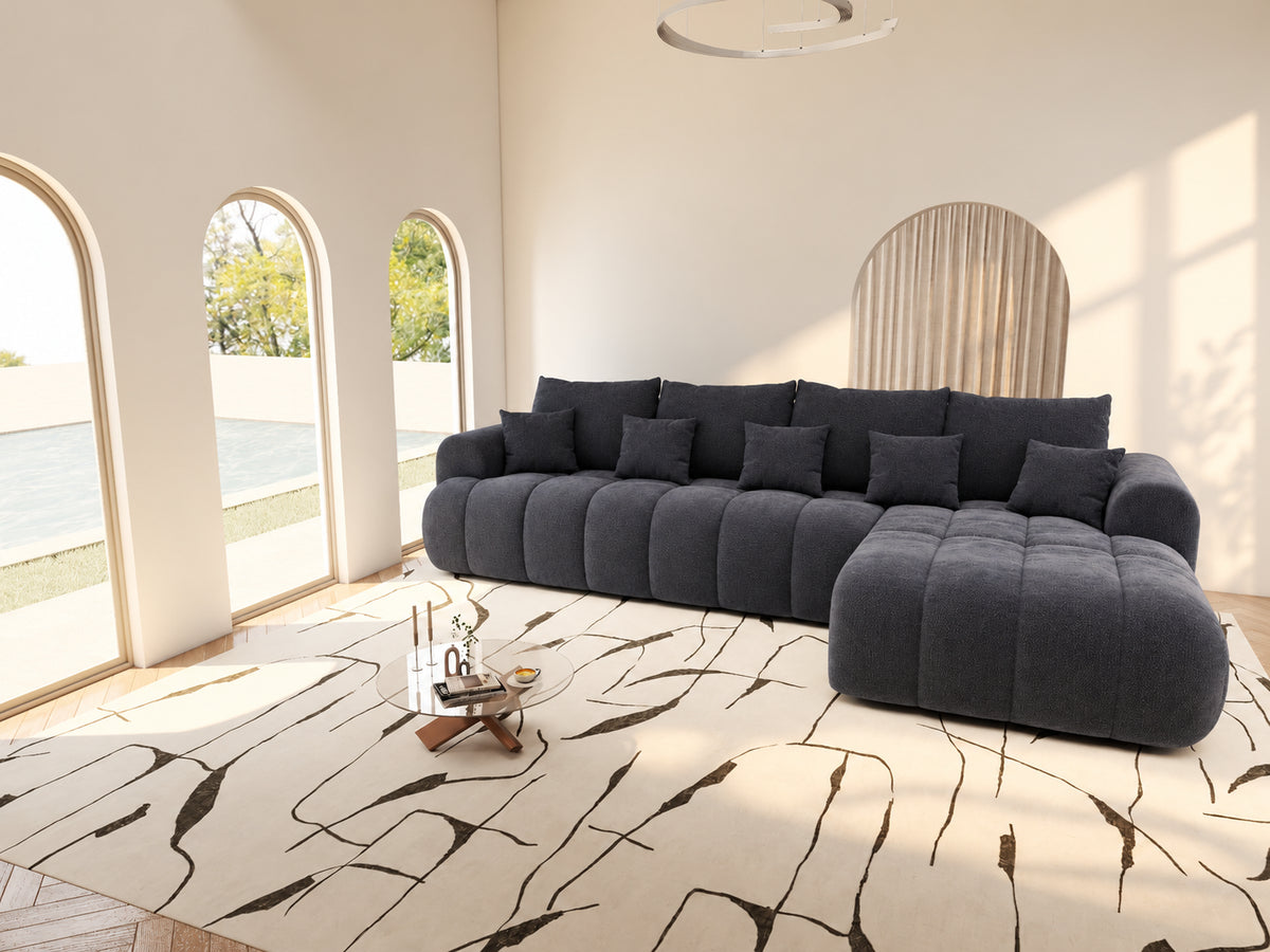 Colțar extensibil dumonde Milano XL Vibe 97 Gri Antracit II 327x175 cm – vedere 5