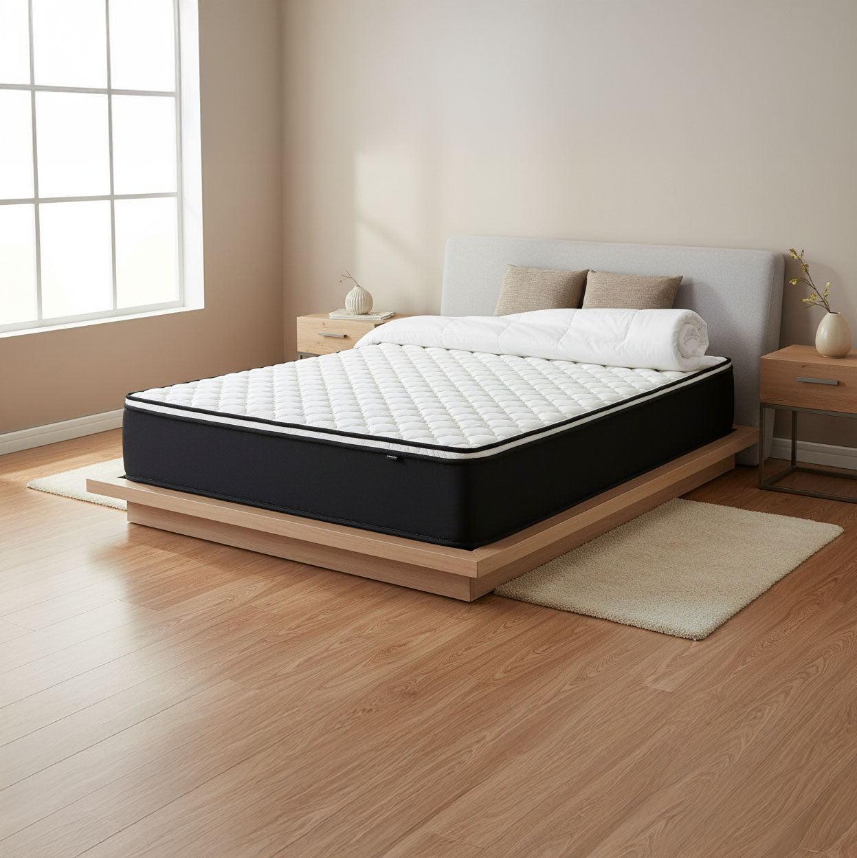 Saltea dumonde Elvara Comfort Pocket 160x200 cm, arcuri individuale, spuma inalta densitate, superortopedica, grosime 25cm