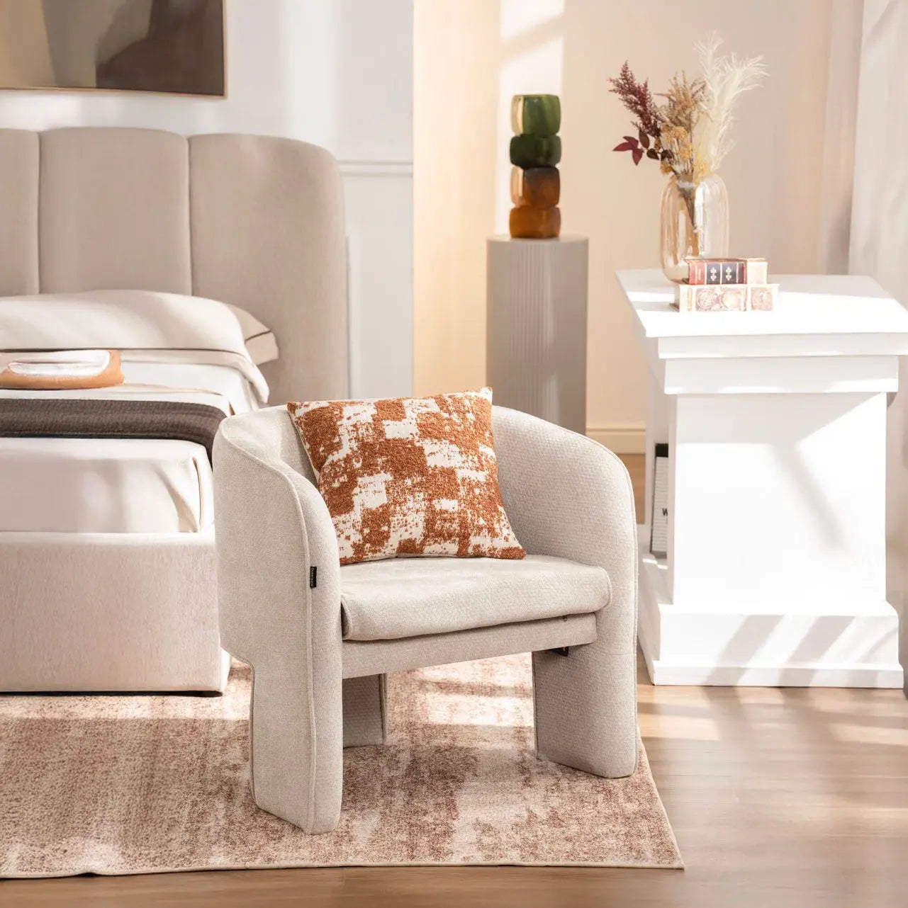 Fotoliu dumonde tapitat Gri modern Sergio 65x78cm ULK