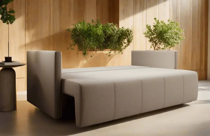 Canapea extensibilă dumonde cu ladă de depozitare si sezut confortabil din spuma HR, Malta Bej 210x100 cm Fabrica