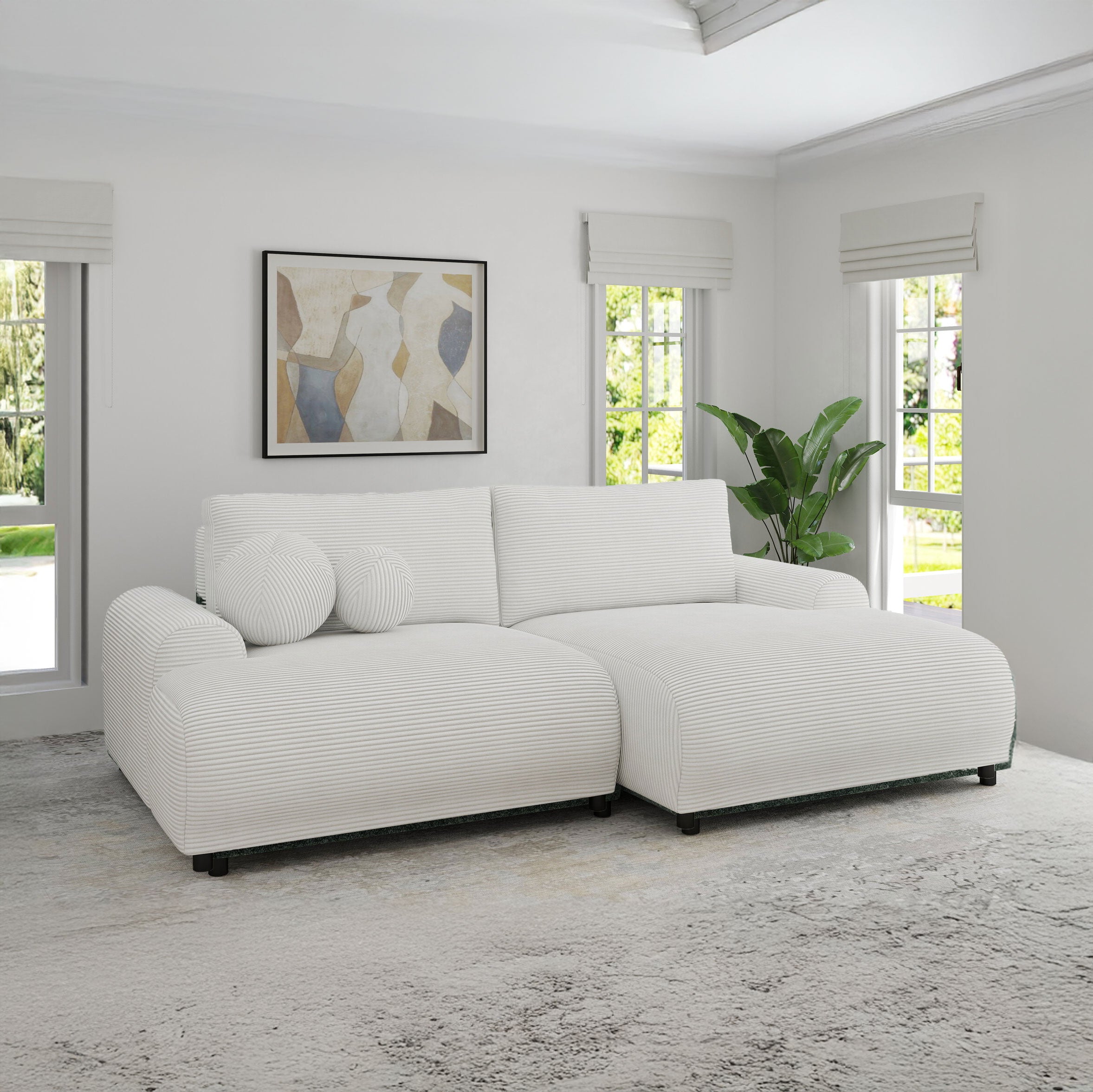 Colțar extensibil dumonde cu ladă de depozitare și șezut confortabil din spumă HR, Carlo Zoom Gri 240x145 cm II