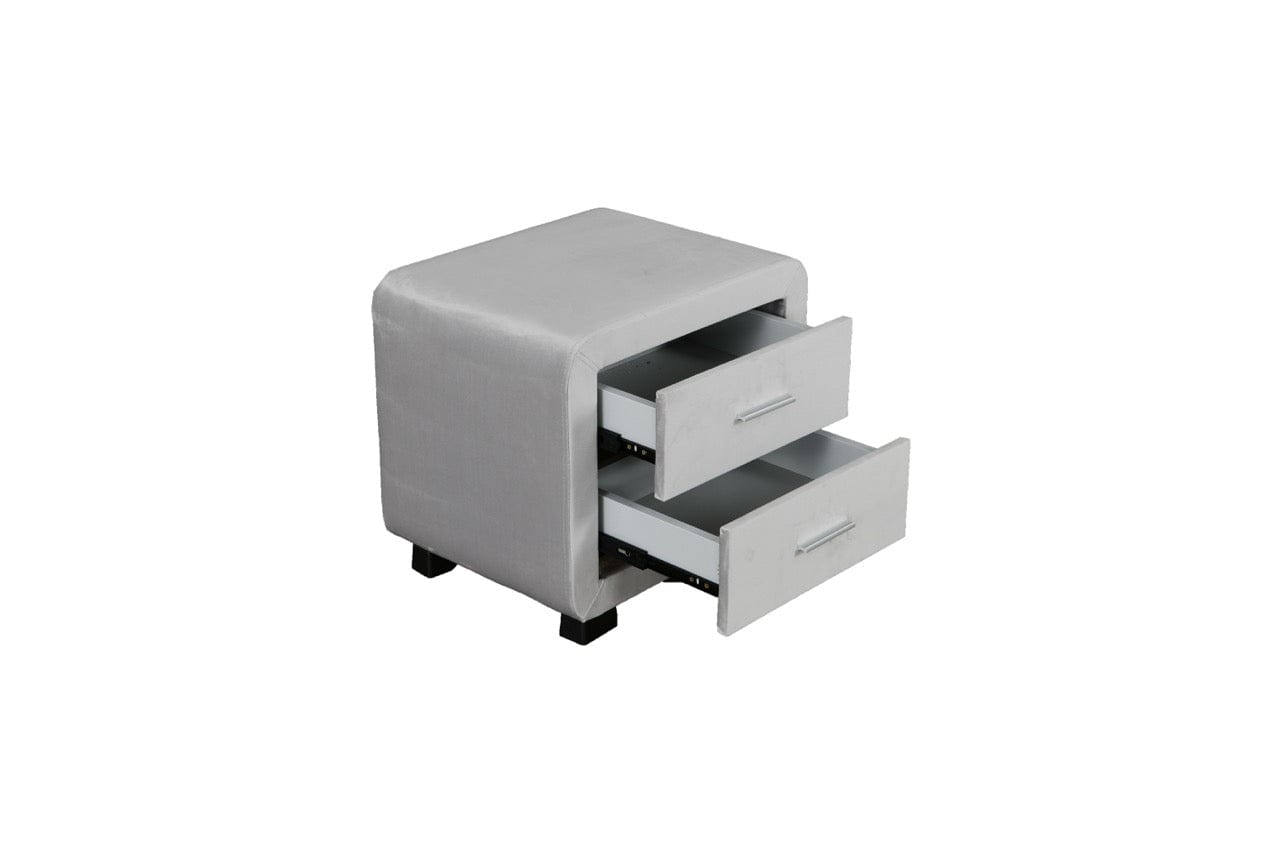 Noptiera dumonde tapitata plush alb Velvet WLS