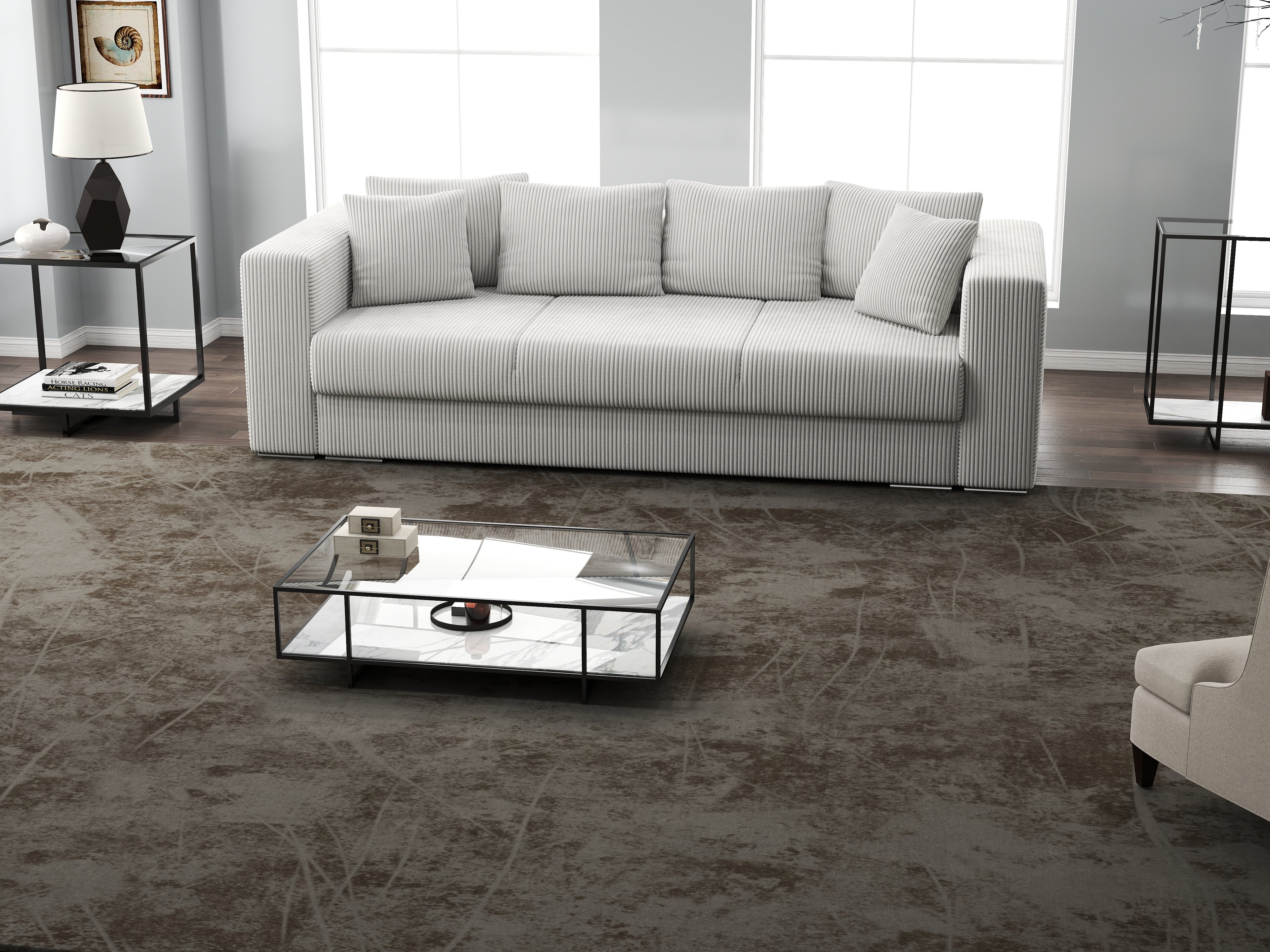 Canapea extensibilă dumonde cu ladă de depozitare si sezut confortabil din spuma HR, Gloria Zoom Cream 240x100 cm Fabrica