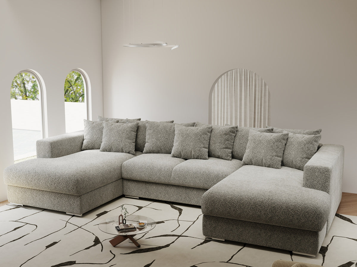 Colțar extensibil dumonde Gloria U Arena Silver 340x167 cm — imagine 1