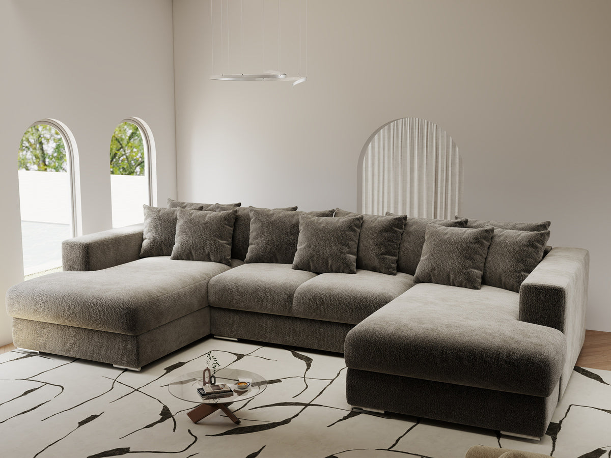 Colțar extensibil dumonde Gloria U Vibe Capucino 340x167 cm — imagine 1