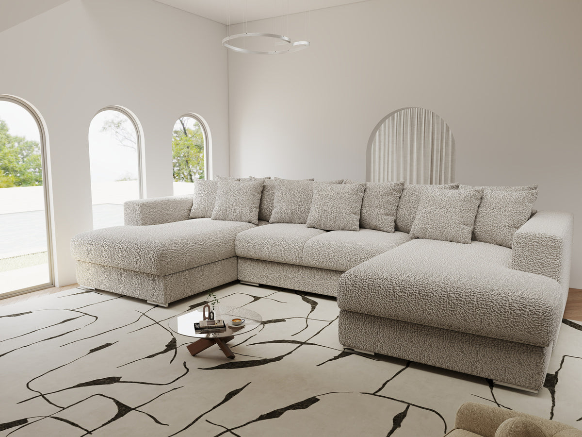 Colțar extensibil dumonde Gloria U Jaguar Gri 340x167 cm — imagine 2