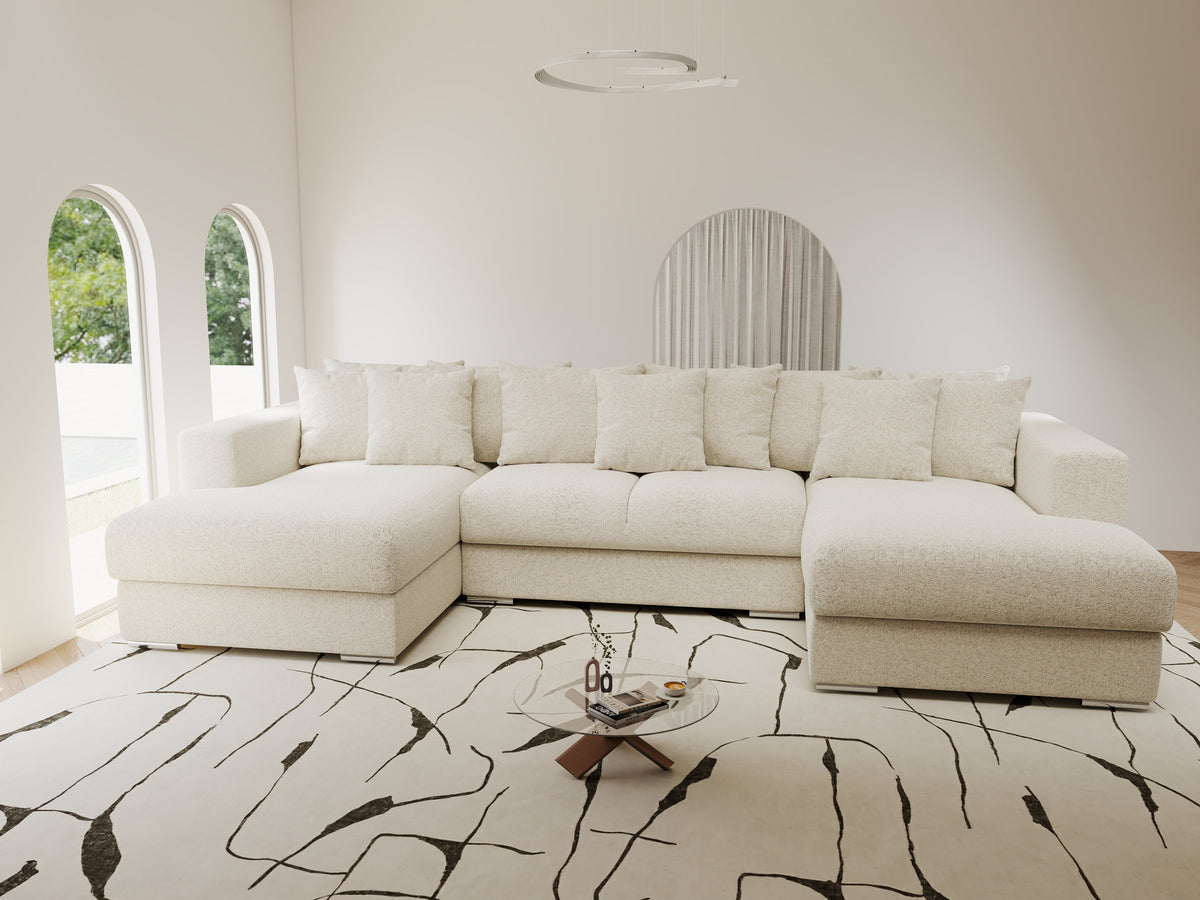 Colțar extensibil dumonde Gloria U Monte Bej 340x167 cm — imagine 2