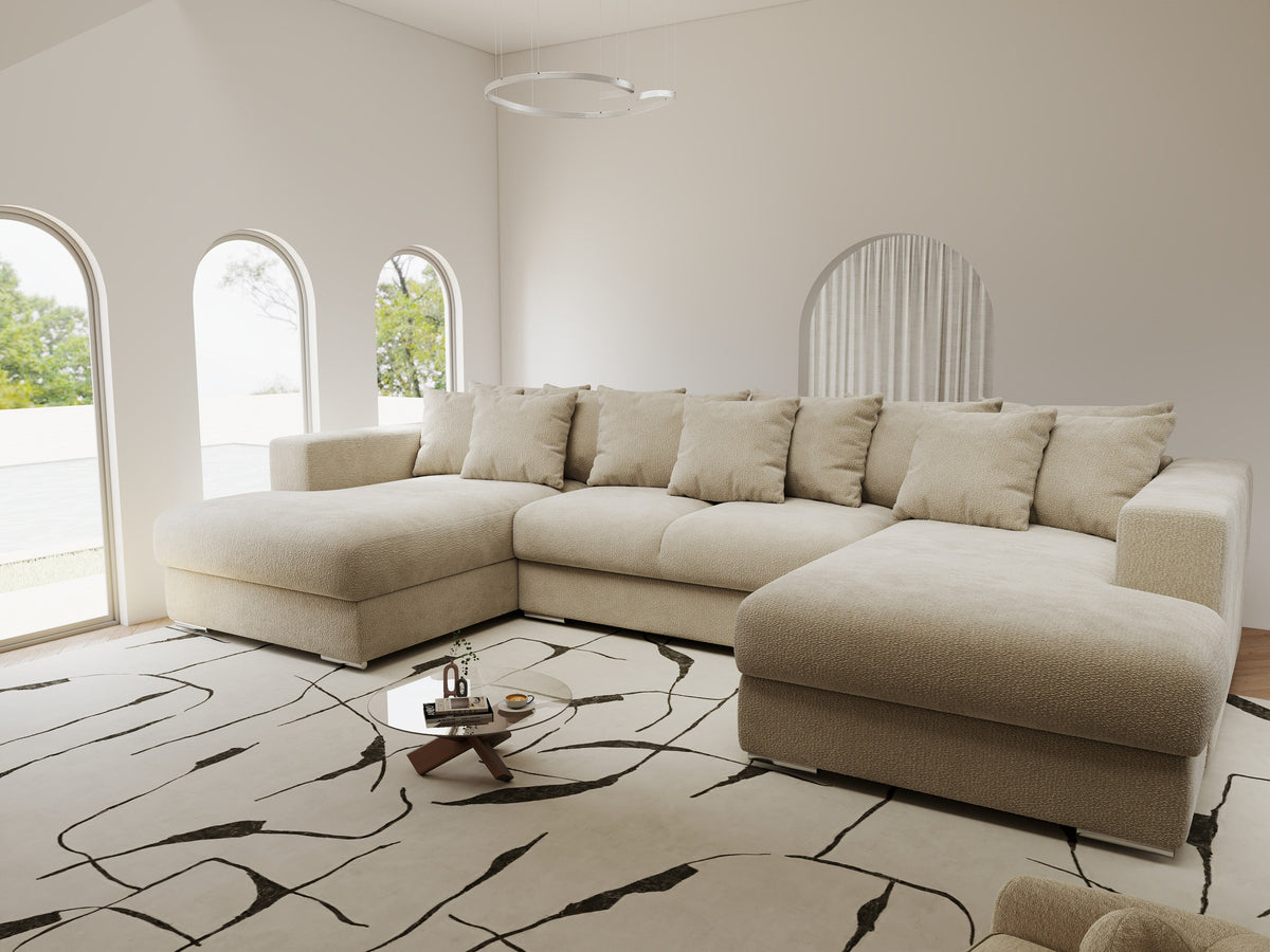 Colțar extensibil dumonde Gloria U Vibe Bej 340x167 cm — imagine 2