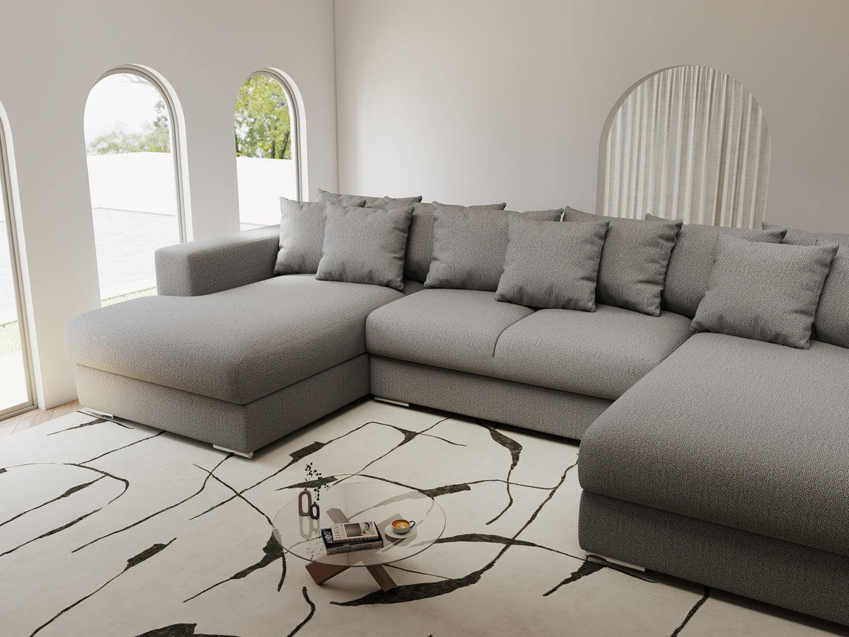 Colțar extensibil dumonde Gloria U Enjoy Gri 340x167 cm — imagine 4