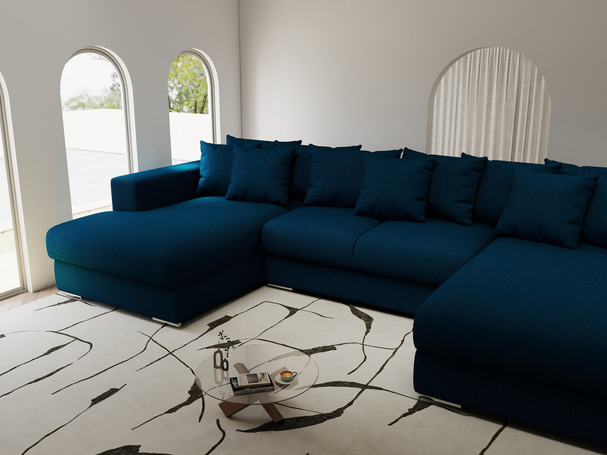 Colțar extensibil dumonde Gloria U Enjoy Petrol 340x167 cm — imagine 4