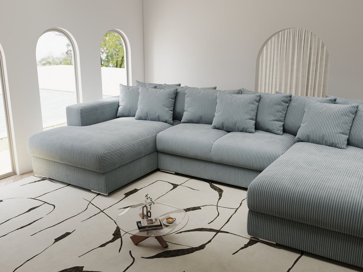Colțar extensibil dumonde Gloria U Zoom Gri 340x167 cm — imagine 4