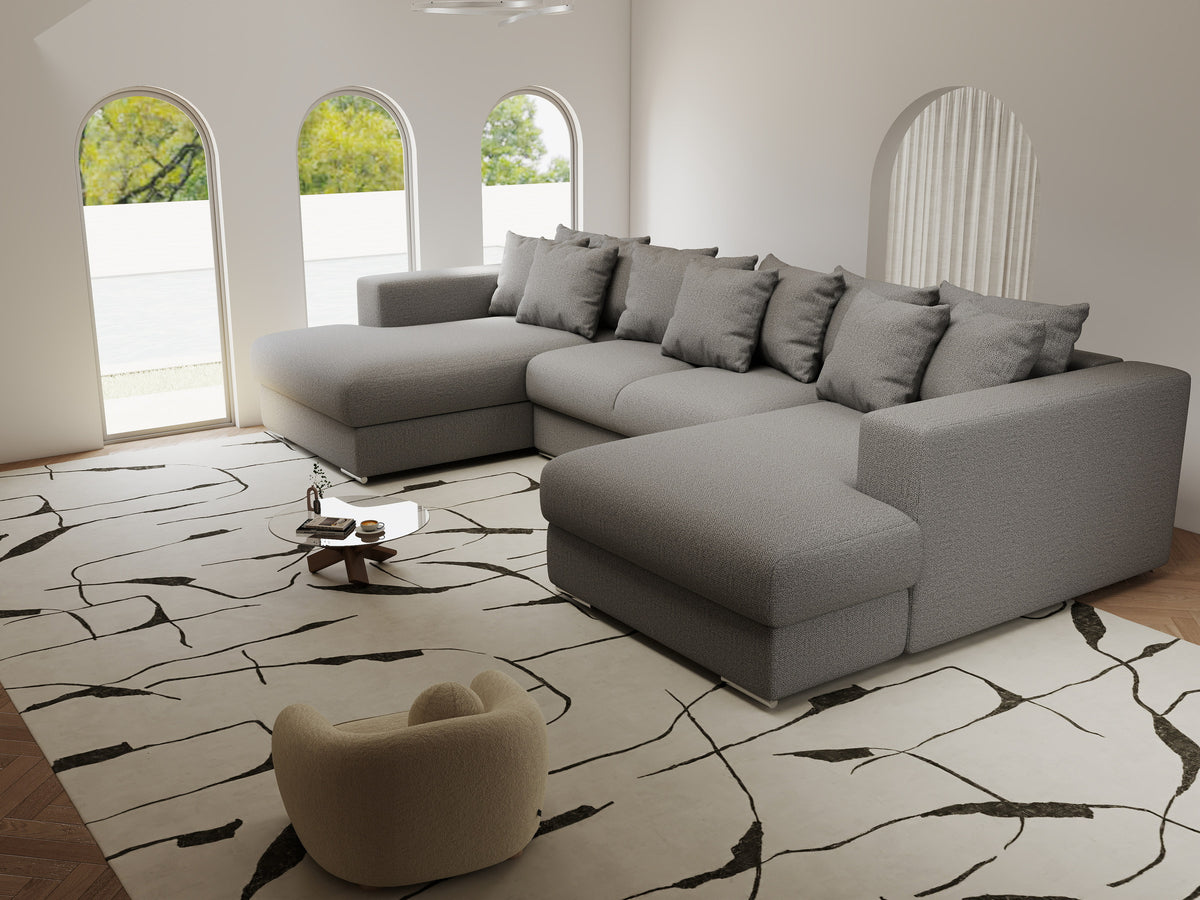 Colțar extensibil dumonde Gloria U Enjoy Gri 340x167 cm — imagine 5