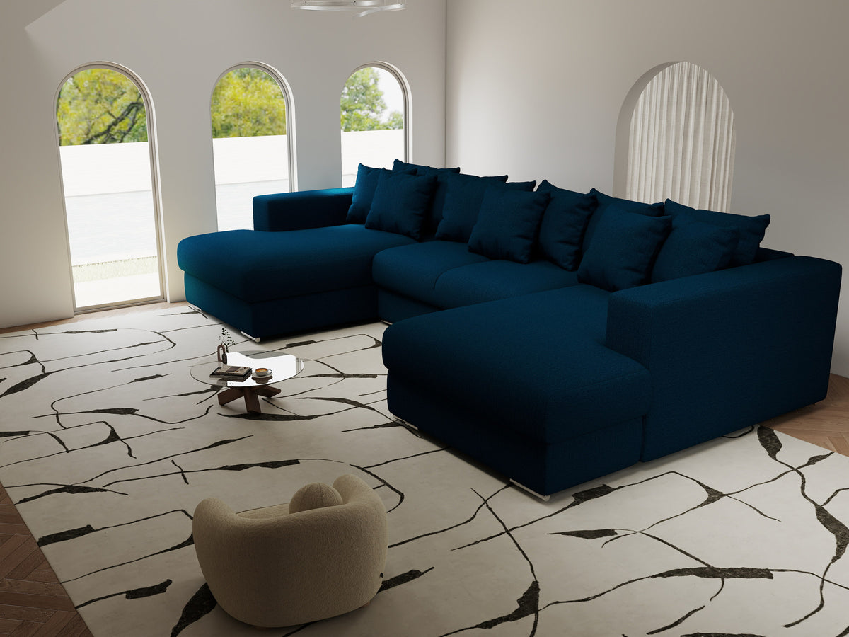 Colțar extensibil dumonde Gloria U Enjoy Petrol 340x167 cm — imagine 5