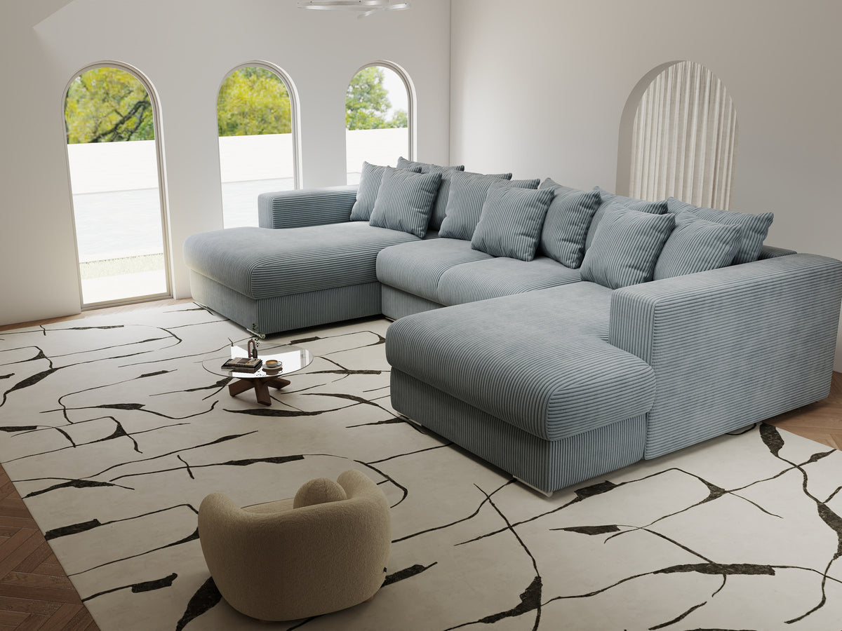 Colțar extensibil dumonde Gloria U Zoom Gri 340x167 cm — imagine 5