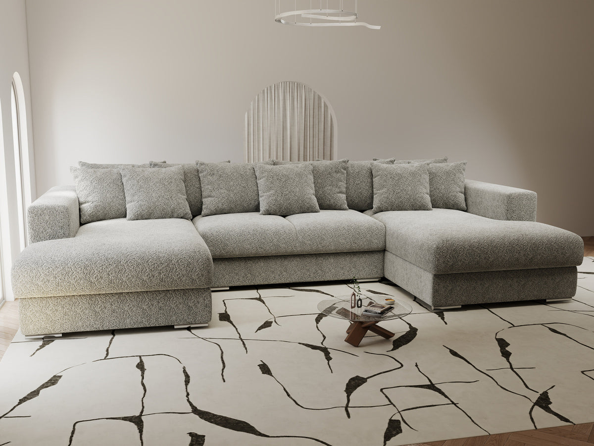 Colțar extensibil dumonde Gloria U Arena Silver 340x167 cm — imagine 6