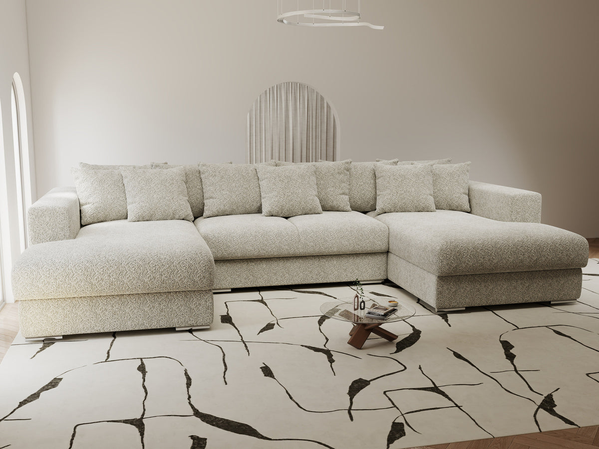 Colțar extensibil dumonde Gloria U Arena Bej 340x167 cm — imagine 6