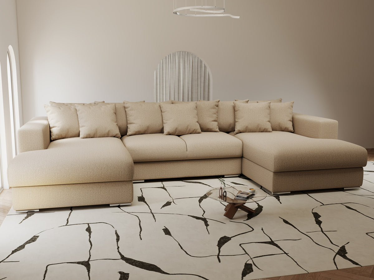 Colțar extensibil dumonde Gloria U Enjoy Camel 340x167 cm — imagine 6