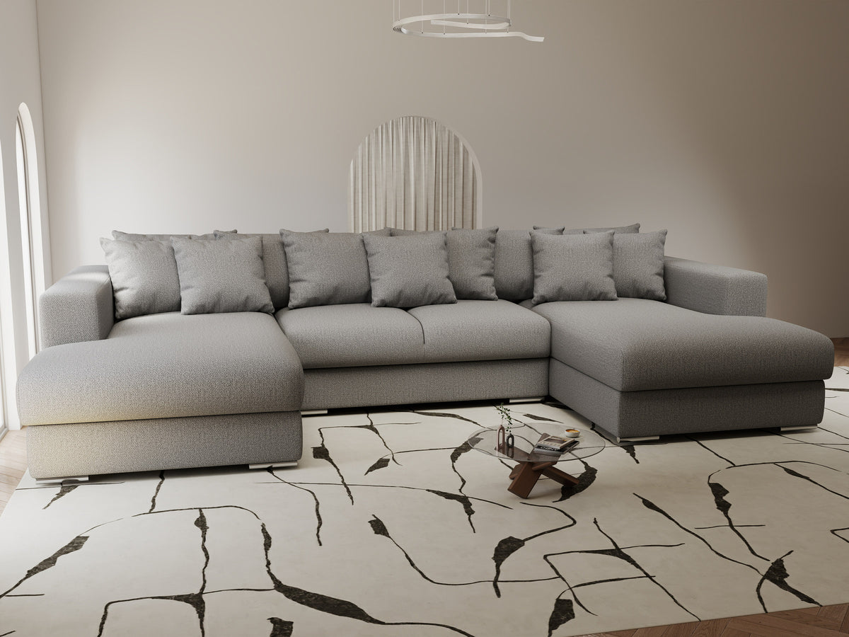 Colțar extensibil dumonde Gloria U Enjoy Gri 340x167 cm — imagine 6
