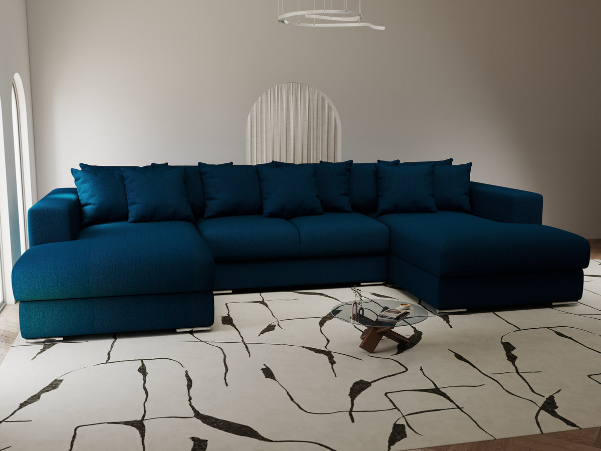 Colțar extensibil dumonde Gloria U Enjoy Petrol 340x167 cm — imagine 6