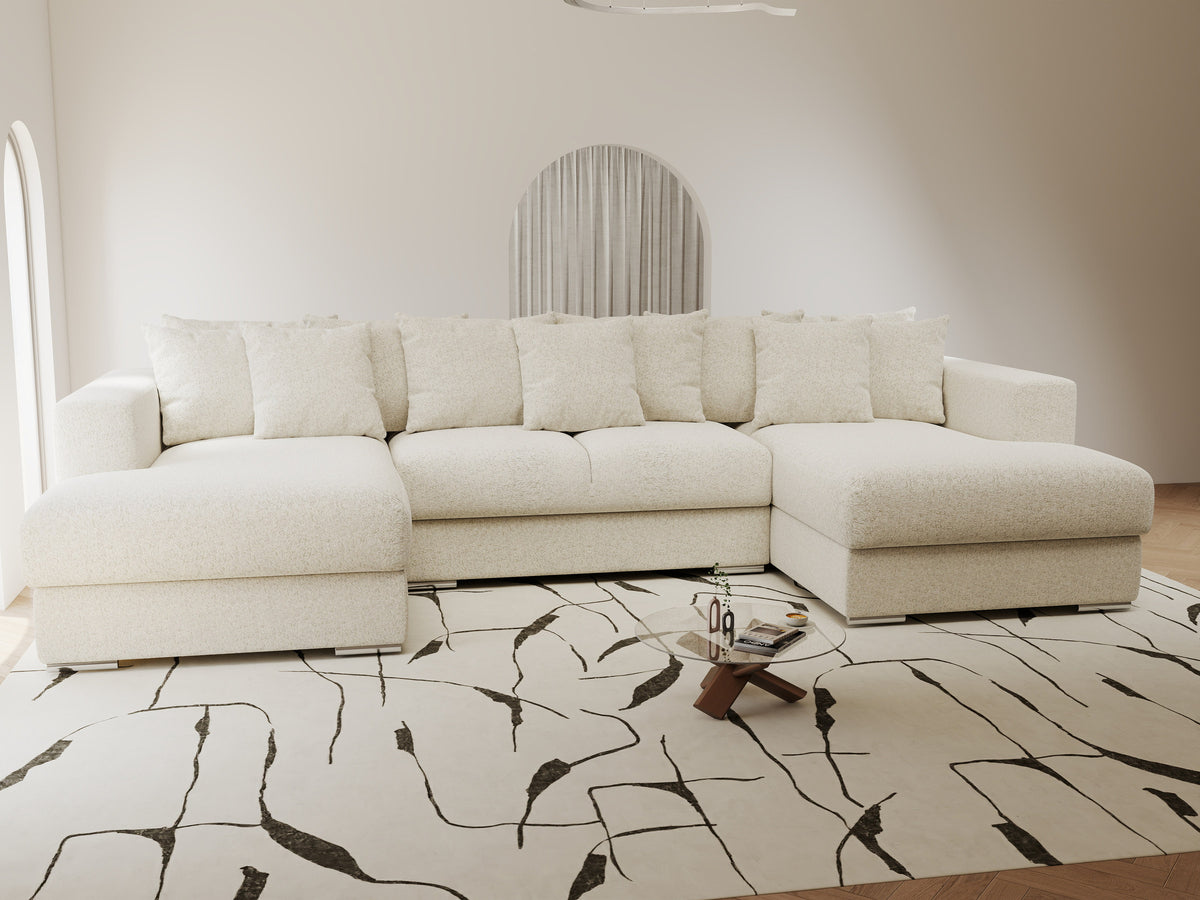 Colțar extensibil dumonde Gloria U Monte Bej 340x167 cm — imagine 6
