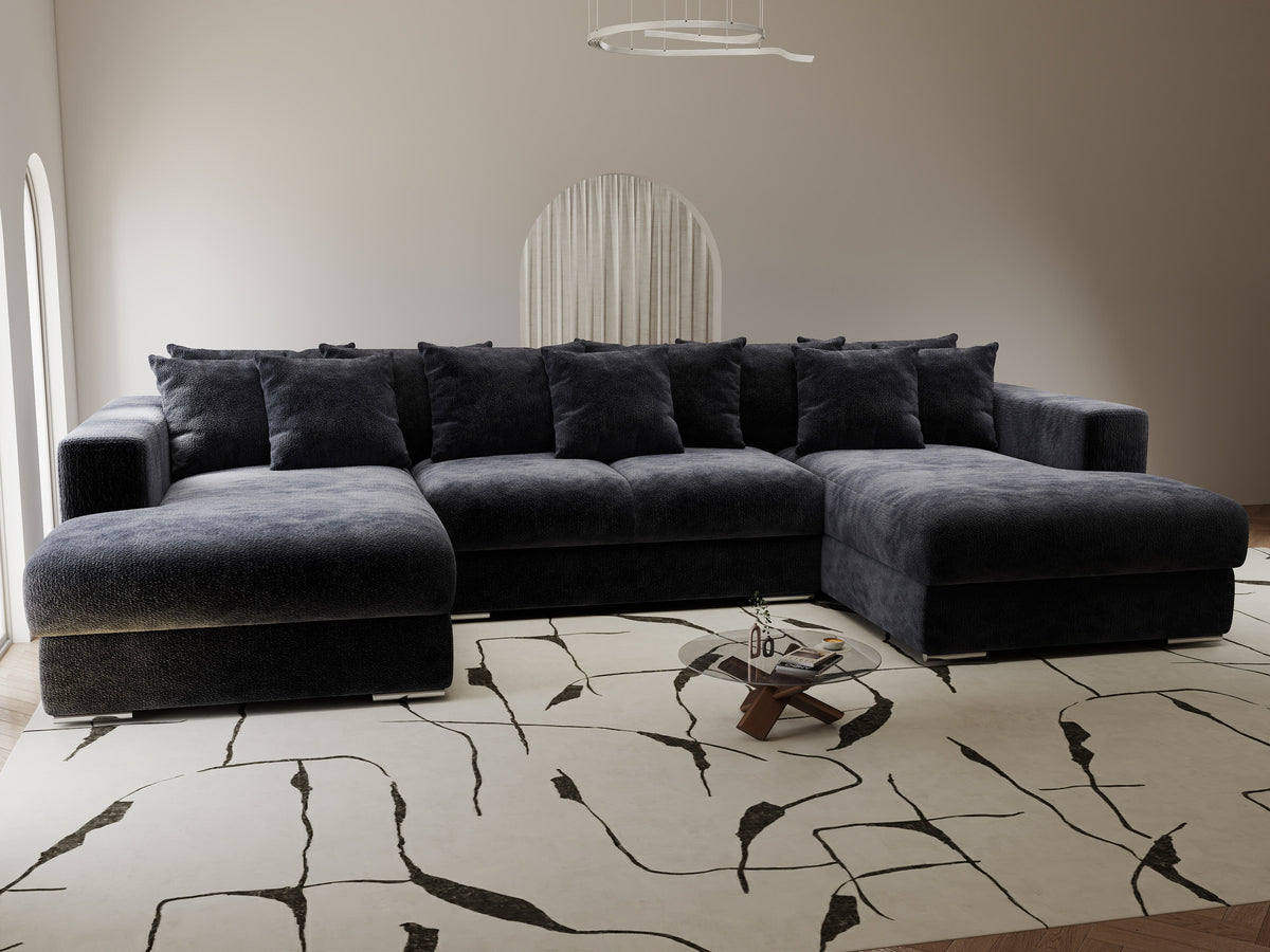 Colțar extensibil dumonde Gloria U Vibe Antracit 340x167 cm — imagine 6
