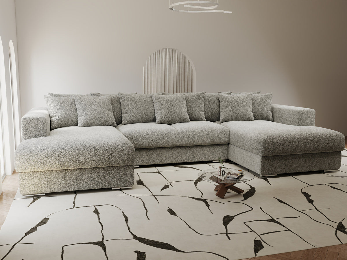 Colțar extensibil dumonde Gloria U Arena Silver 340x167 cm — imagine 7
