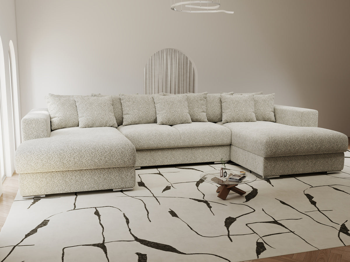 Colțar extensibil dumonde Gloria U Arena Bej 340x167 cm — imagine 7