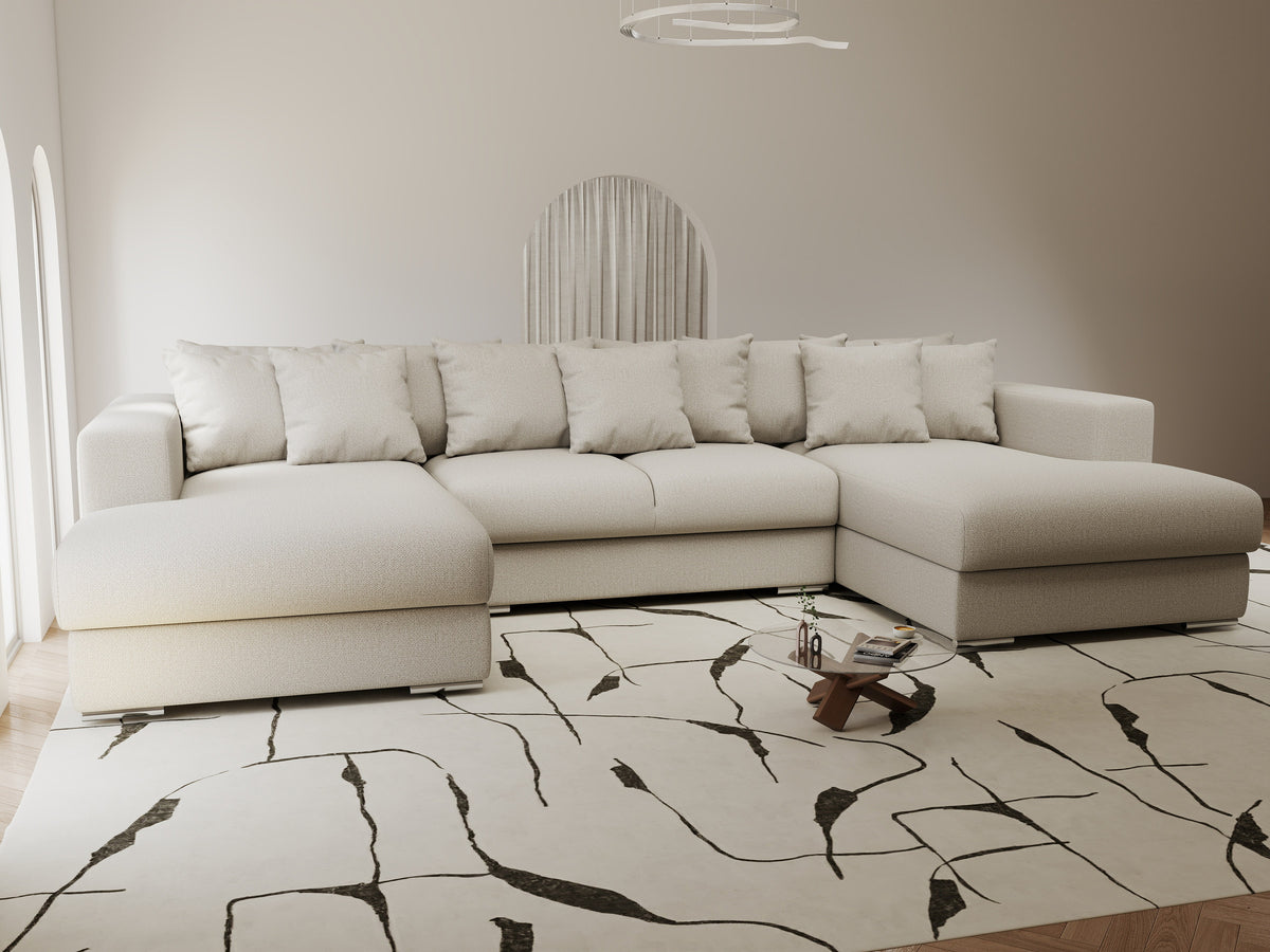 Colțar extensibil dumonde Gloria U Enjoy Bej 340x167 cm — imagine 7