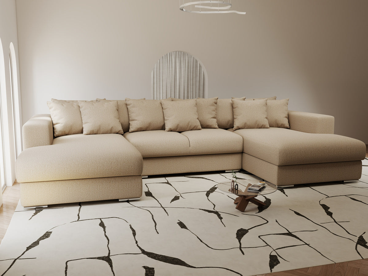 Colțar extensibil dumonde Gloria U Enjoy Camel 340x167 cm — imagine 7