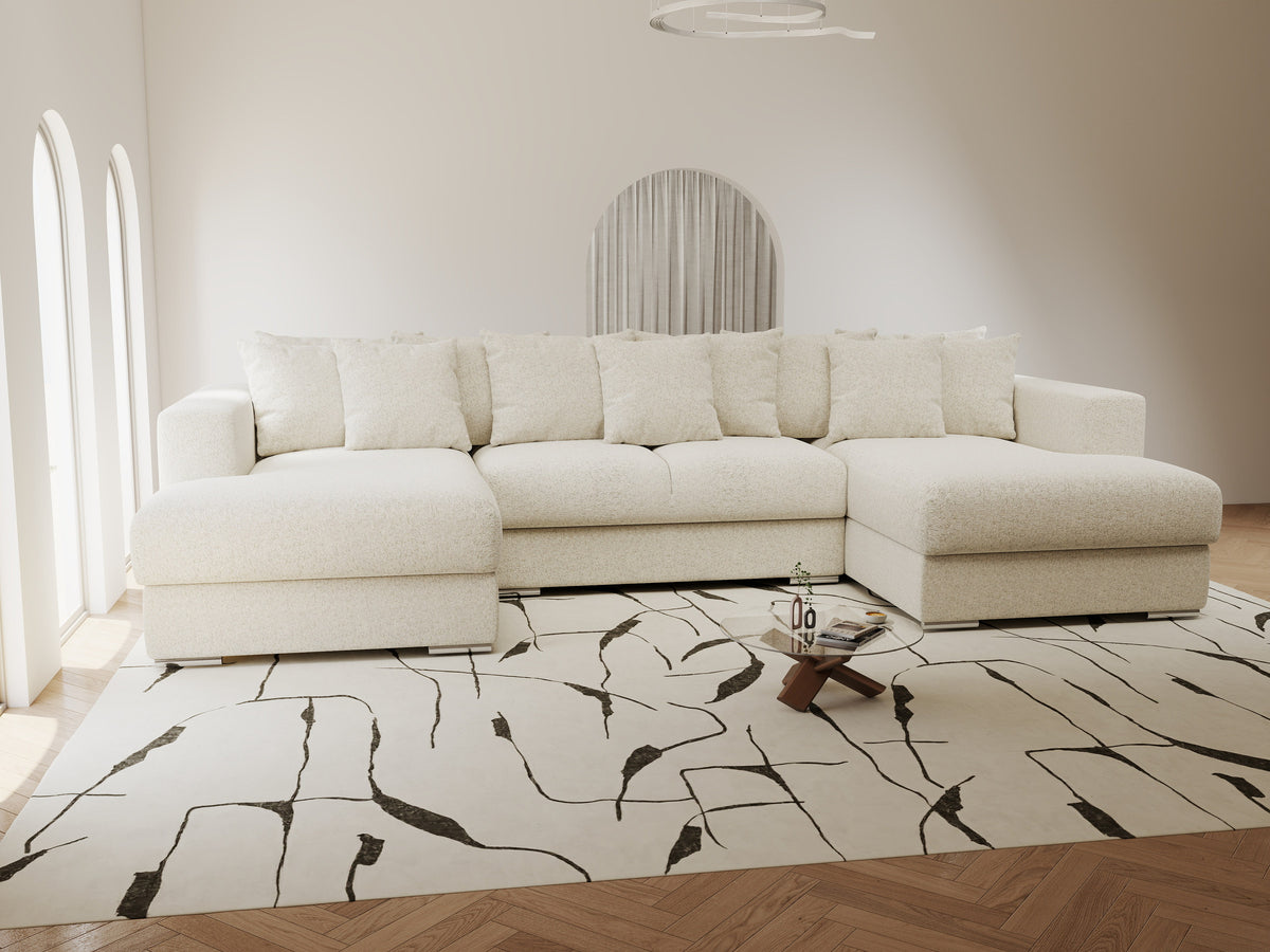 Colțar extensibil dumonde Gloria U Monte Bej 340x167 cm — imagine 7
