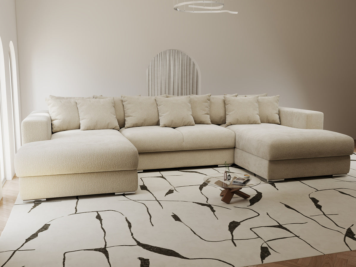 Colțar extensibil dumonde Gloria U Vibe Bej 340x167 cm — imagine 7
