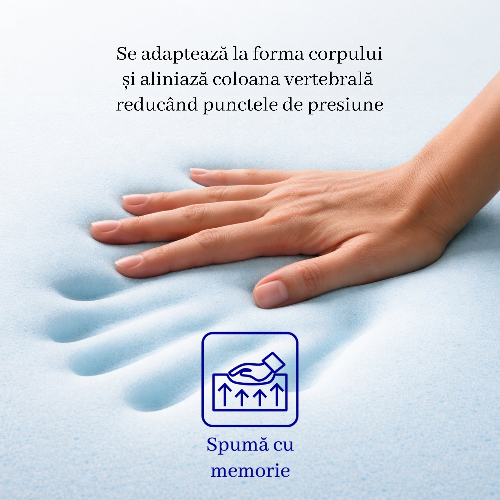 Saltea dumonde Serenita Plus Pocket 140x200 cm, arcuri individuale, spuma cu memorie, superortopedica, grosime 25 cm