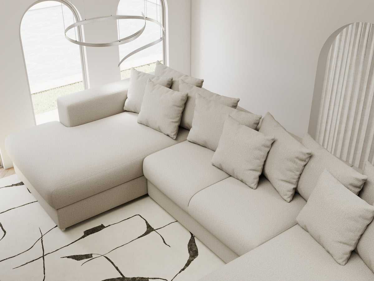 Colțar extensibil dumonde Gloria U Enjoy Bej 340x167 cm — imagine 8