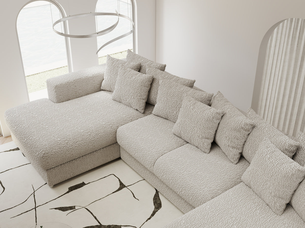 Colțar extensibil dumonde Gloria U Jaguar Gri 340x167 cm — imagine 8