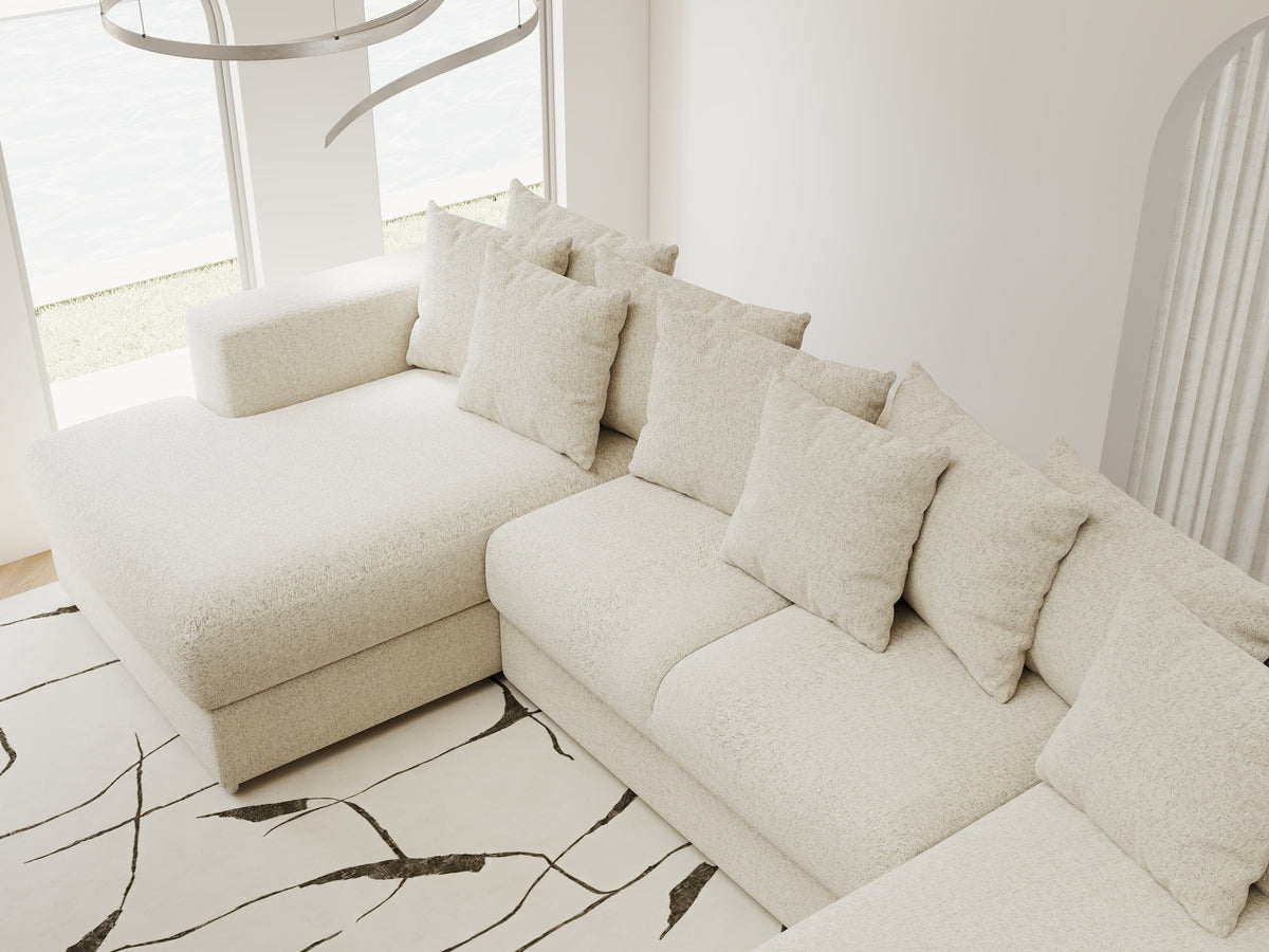 Colțar extensibil dumonde Gloria U Monte Bej 340x167 cm — imagine 8