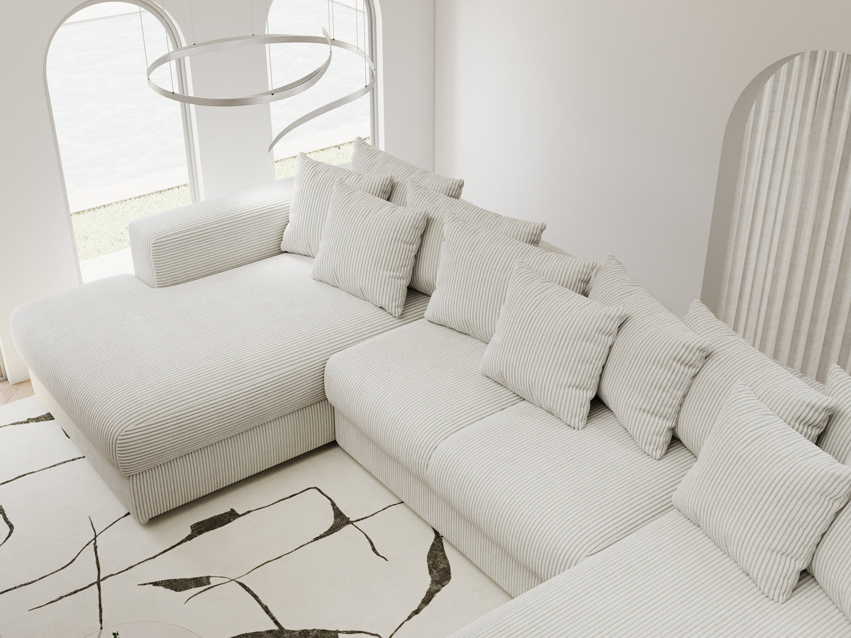 Colțar extensibil dumonde Gloria U Zoom Pearl 340x167 cm — imagine 8