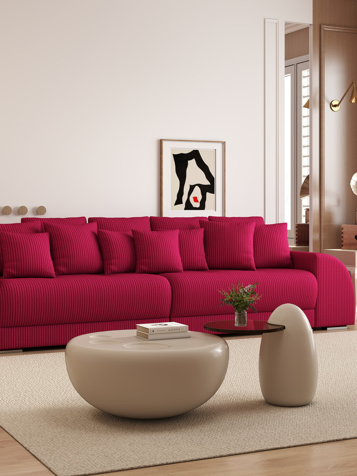 Canapea extensibilă dumonde cu 2 lăzi de depozitare si sezut confortabil din spuma HR, Verona Red Wine 310x100 cm Fabrica
