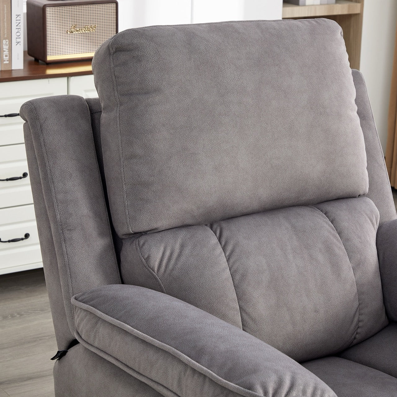 Fotoliu recliner electric dumonde cu funcție de balansare ,rotire și incarcare wirelles Elvara