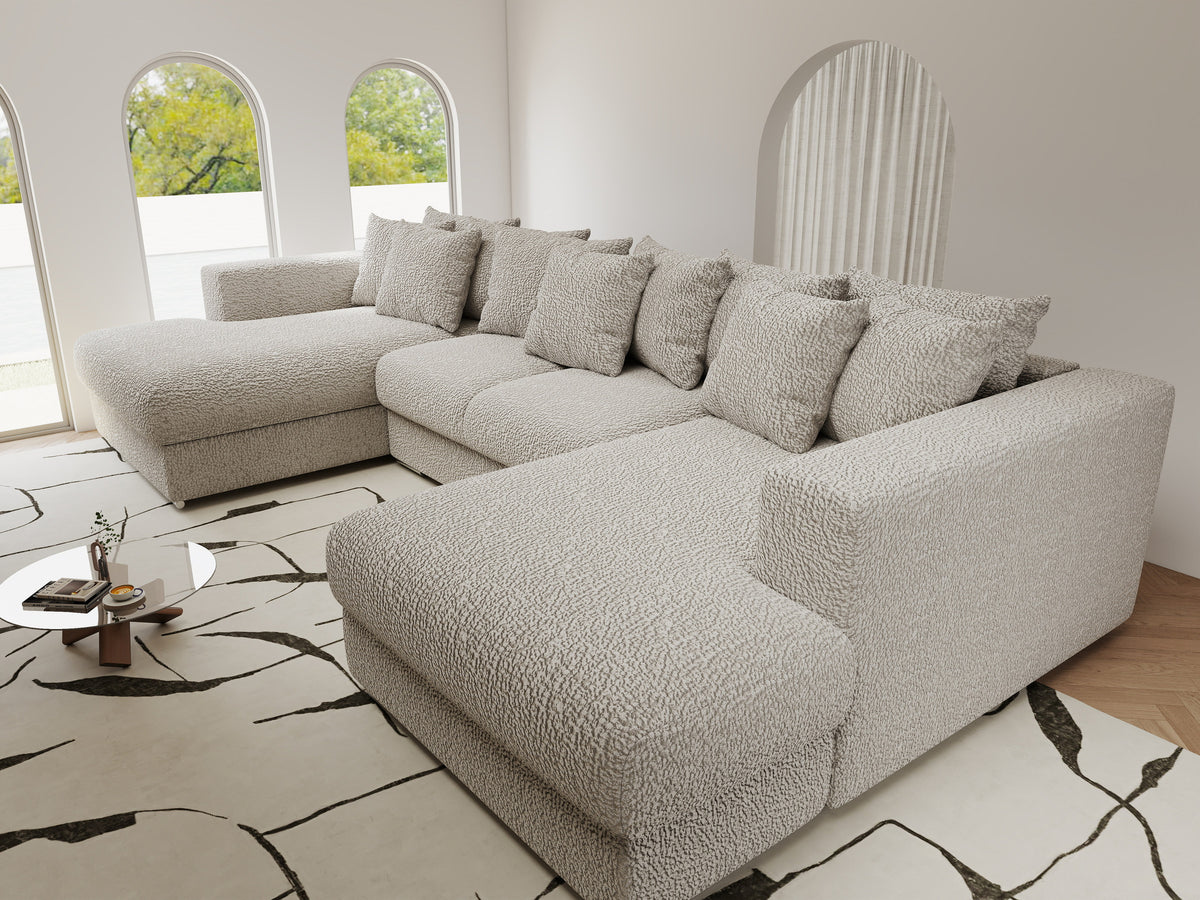 Colțar extensibil dumonde Gloria U Jaguar Gri 340x167 cm — imagine 10