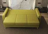 Canapea extensibilă dumonde cu ladă de depozitare si sezut confortabil din spuma HR, Kronos Enjoy Verde 210x100 cm fabrica