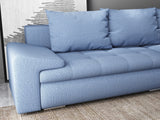 Colțar extensibil dumonde cu ladă de depozitare si sezut confortabil din spuma HR, Leonardo Enjoy Albastru 255x193 cm II