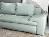 Colțar extensibil dumonde cu ladă de depozitare si sezut confortabil din spuma HR, Leonardo Enjoy Verde Mint 255x193 cm