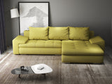 Colțar extensibil dumonde cu ladă de depozitare si sezut confortabil din spuma HR, Leonardo Enjoy Verde 255x193 cm II