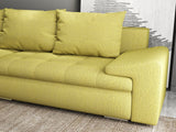 Colțar extensibil dumonde cu ladă de depozitare si sezut confortabil din spuma HR, Leonardo Enjoy Verde 255x193 cm