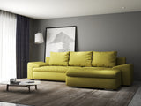 Colțar extensibil dumonde cu ladă de depozitare si sezut confortabil din spuma HR, Leonardo Enjoy Verde 255x193 cm II