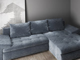 Colțar extensibil dumonde cu ladă de depozitare si sezut confortabil din spuma HR, Leonardo Euphoria Gri Grafit 255x193 cm II