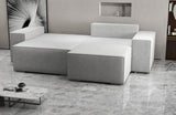 Colțar extensibil dumonde cu ladă de depozitare si sezut confortabil din spuma HR, Dream Euphoria Gri 290x185 cm II Fabrica