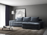 Colțar extensibil dumonde cu ladă de depozitare si sezut confortabil din spuma HR, Leonardo Euphoria Gri Grafit 255x193 cm II